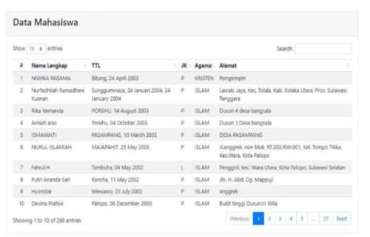DataTables Server side dengan CodeIgniter 3 (search, sort, paging)